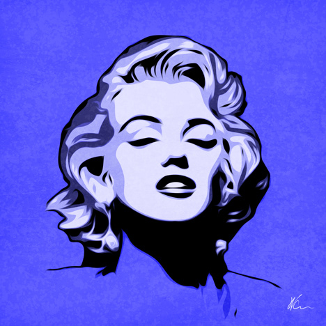 Marilyn Monroe | Blue | Pop Art by William Cuccio