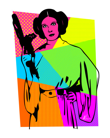 Princess Leia Pop Art By William Cuccio