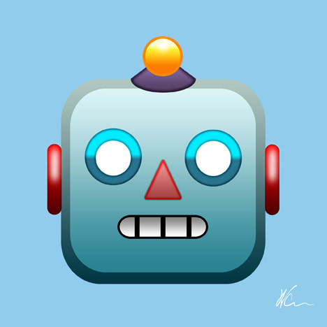 Robot Emoji Pop Art By William Cuccio