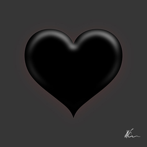 Black Heart Emoji Pop Art By William Cuccio