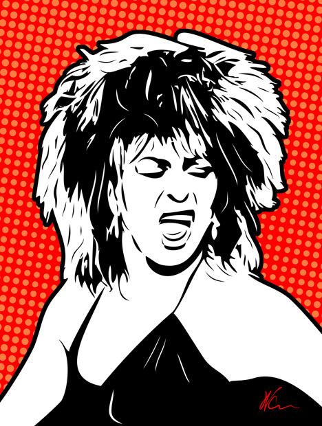 Tina Turner Pop Art By William Cuccio