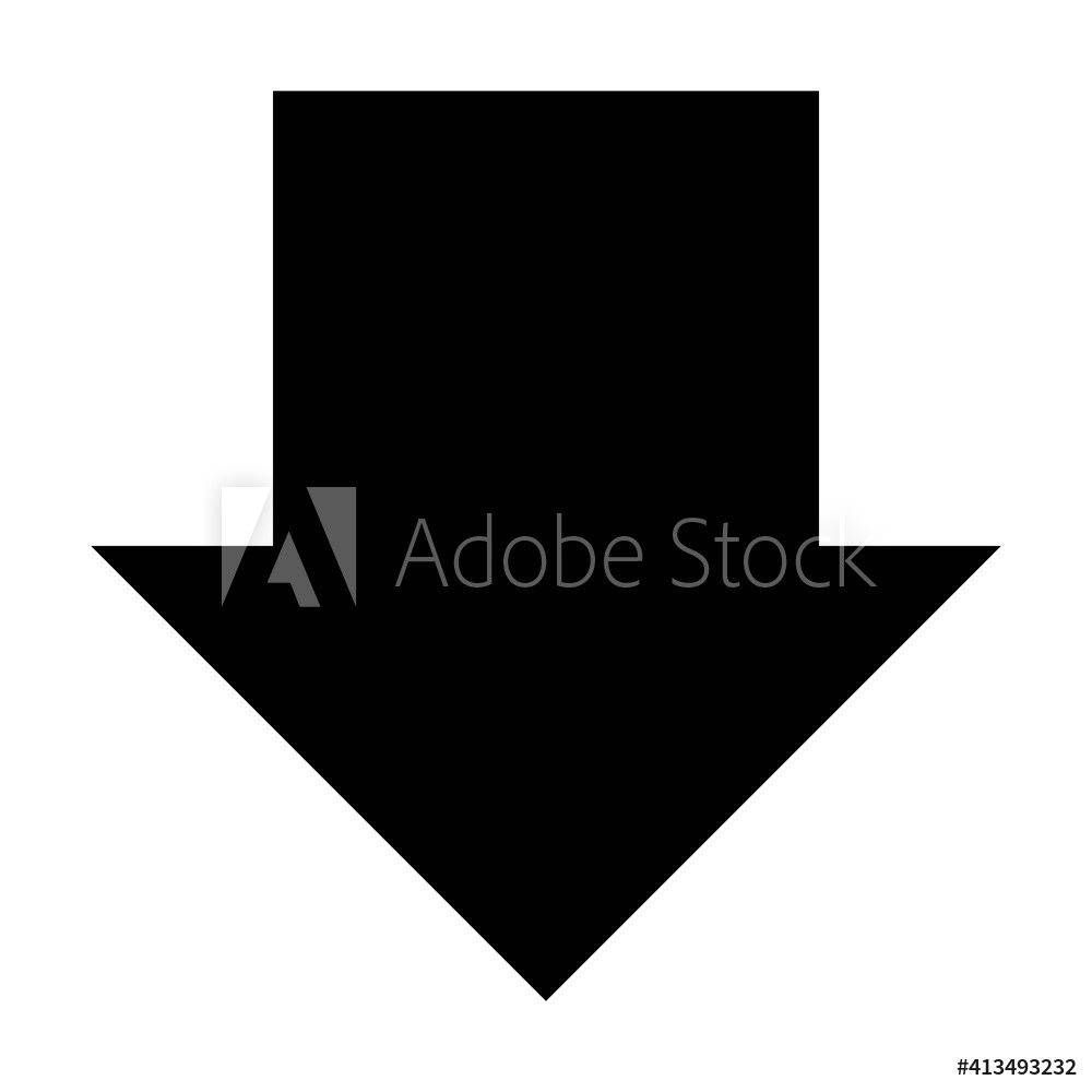 Down arrow symbol icon