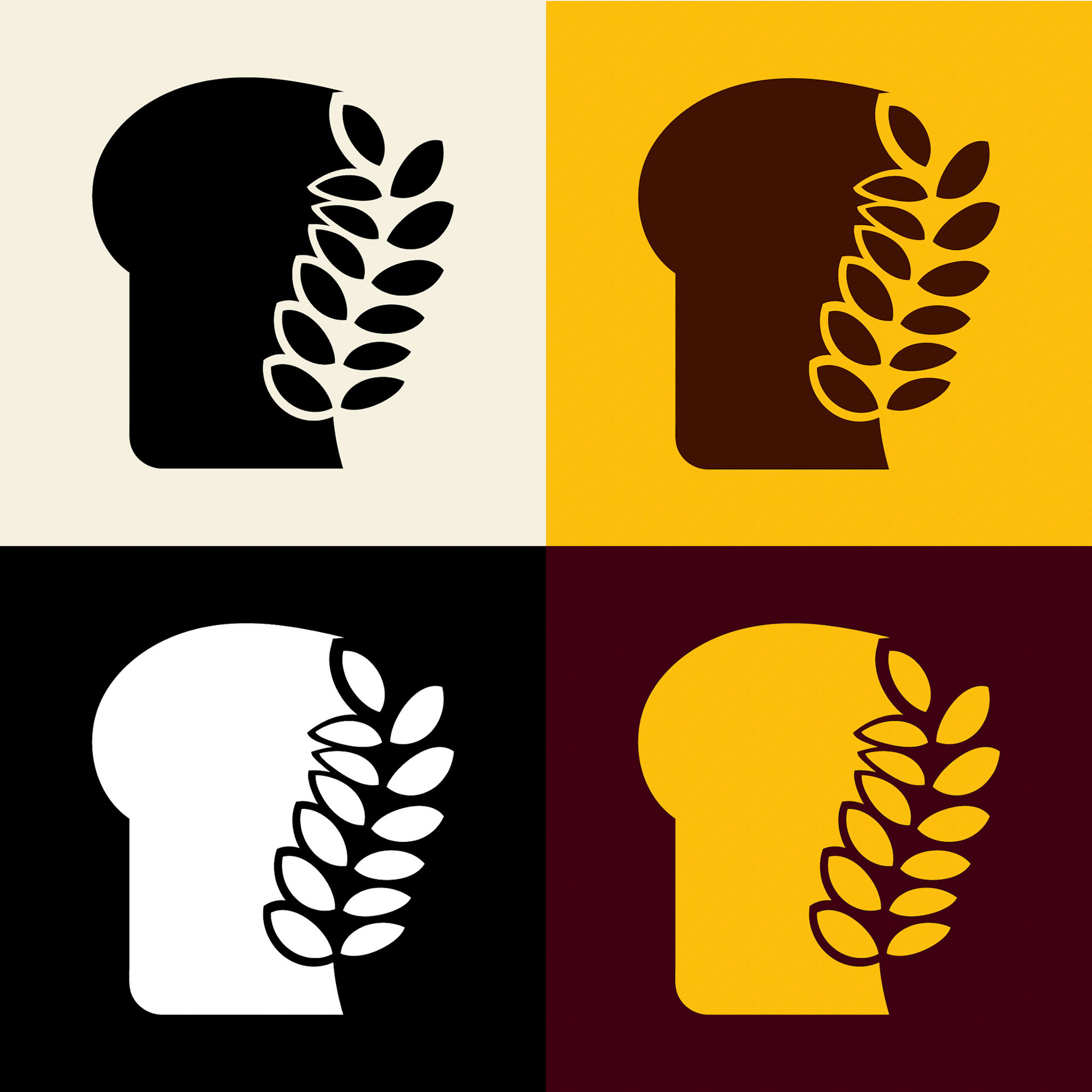 Déclinaisons du logo sur différentes couleurs