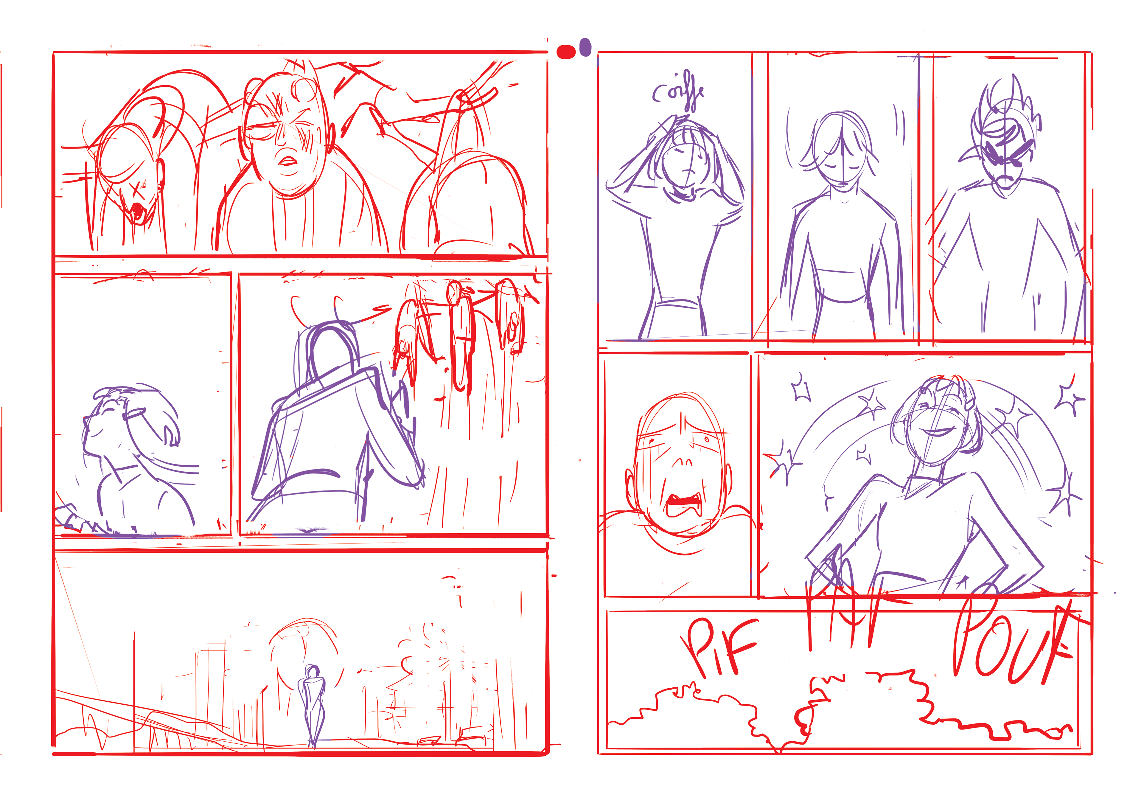 Damage - Projet BD pour concours manga - storyboard