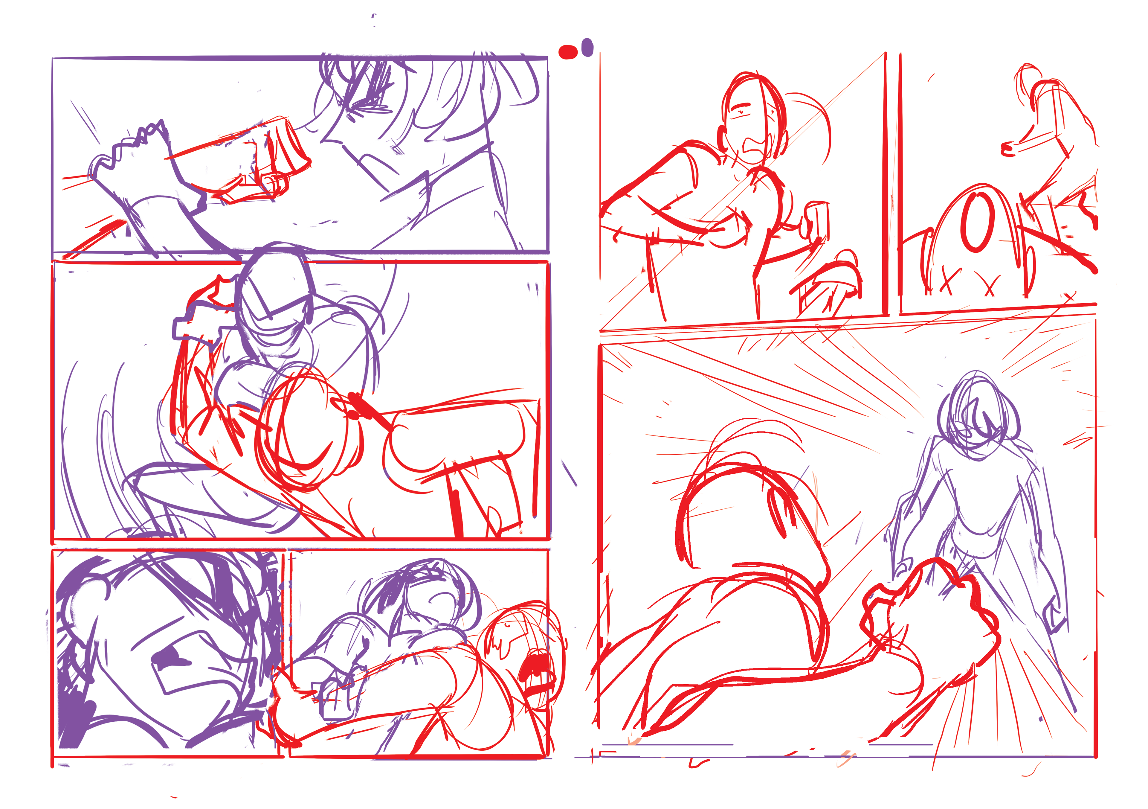 Damage - Projet BD pour concours manga - storyboard