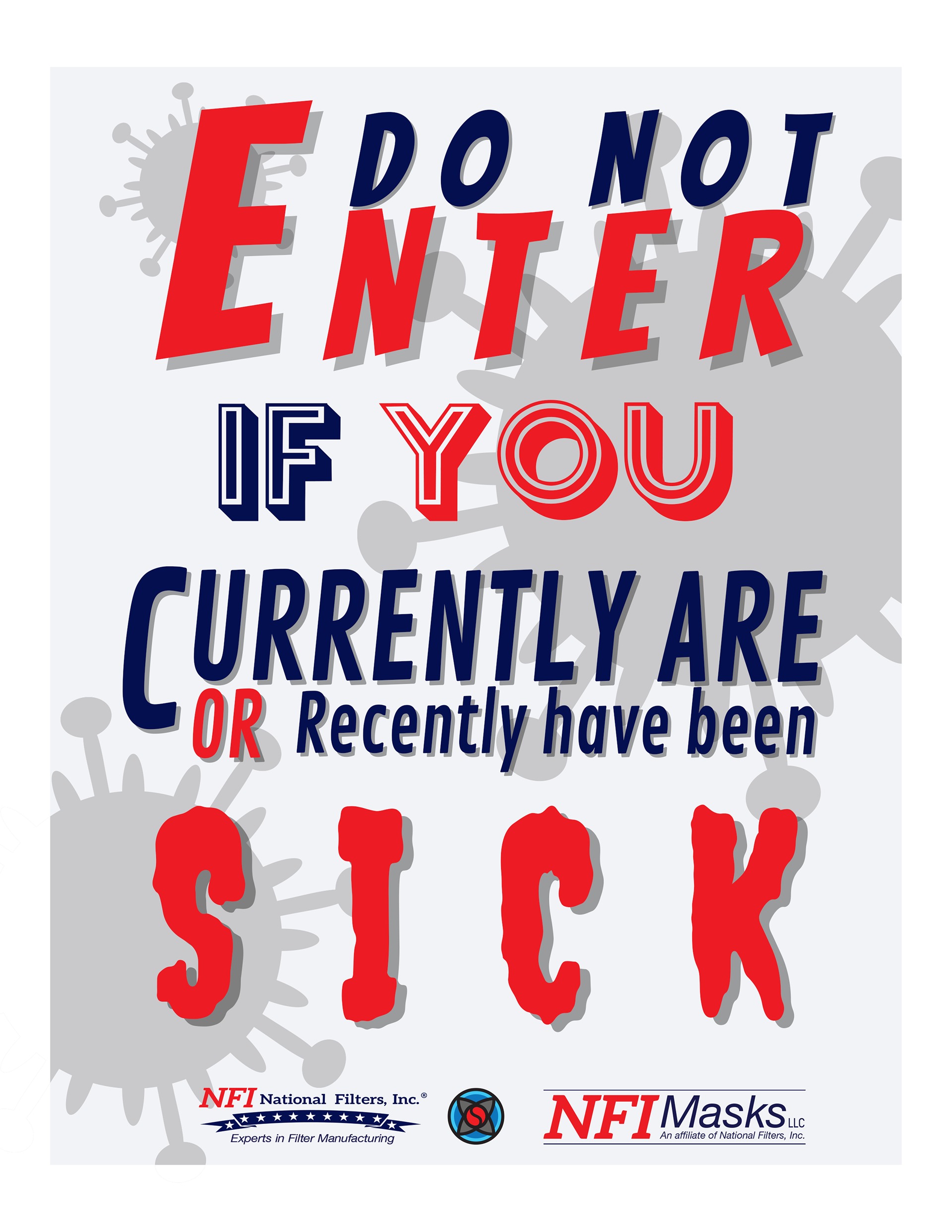 Covid-19 signage 8.5x11 or tabloid sized print.