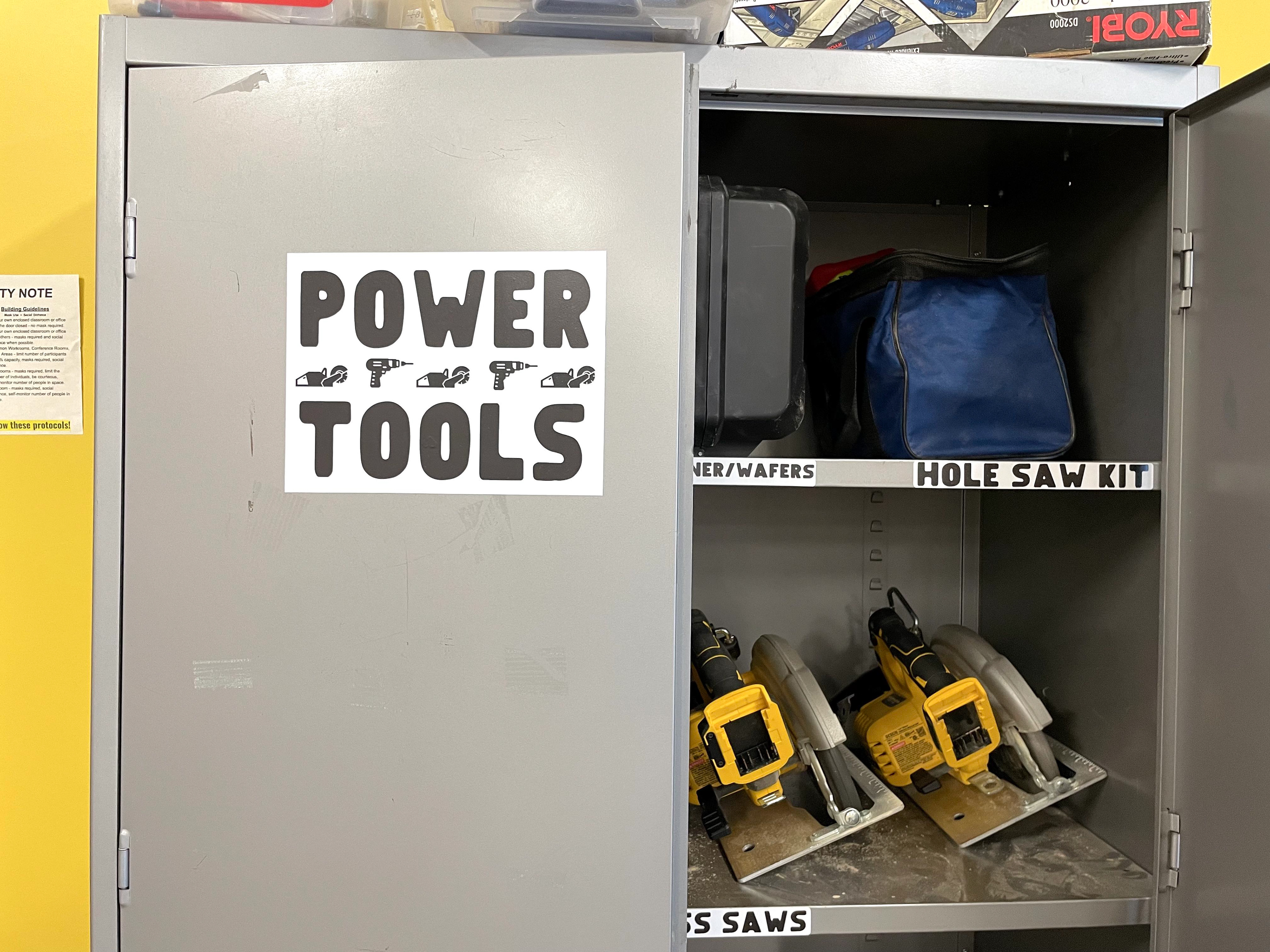 Power Tool Signage (helped design)