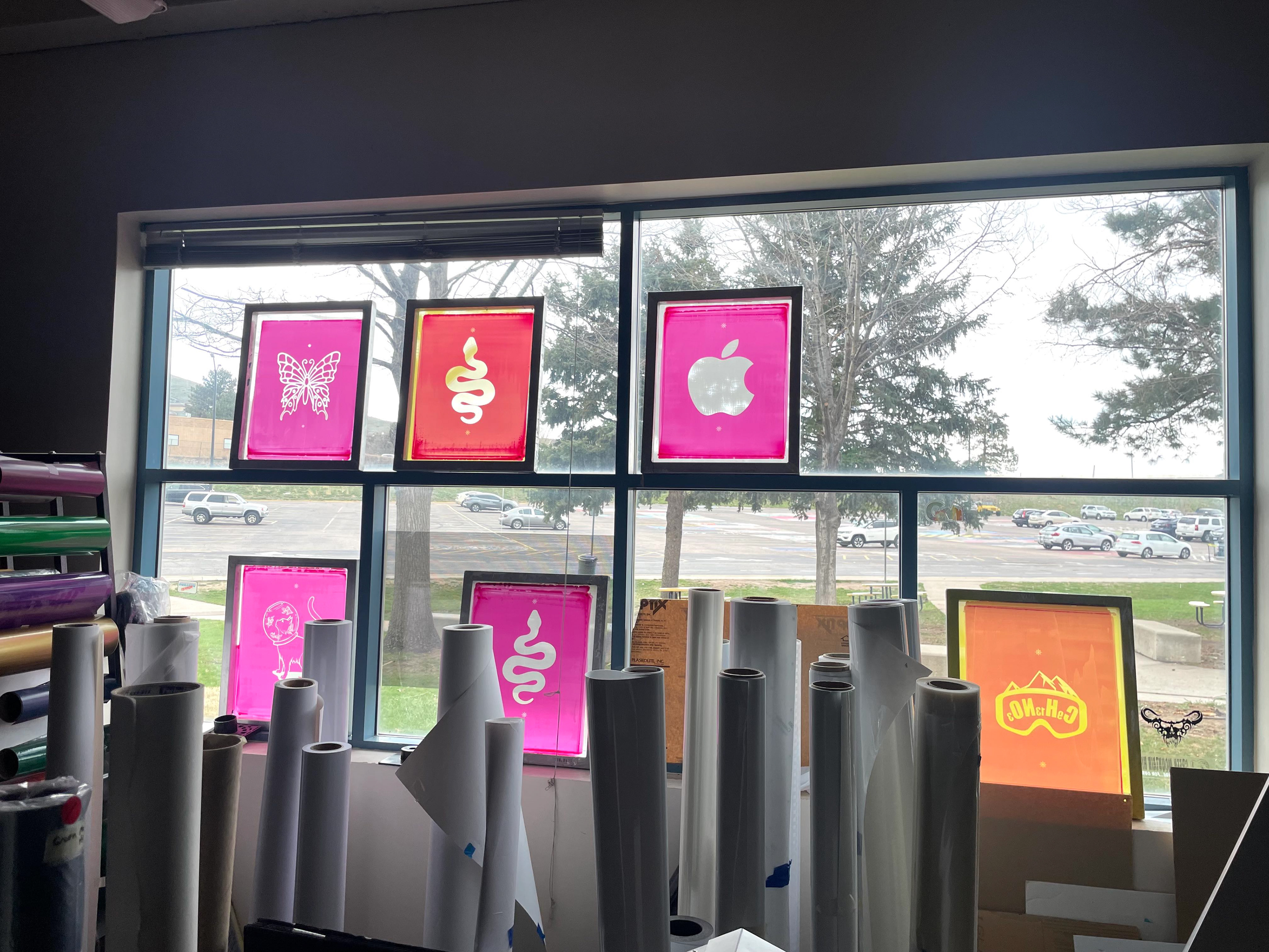 Screen Printing Preparation (helped students design)