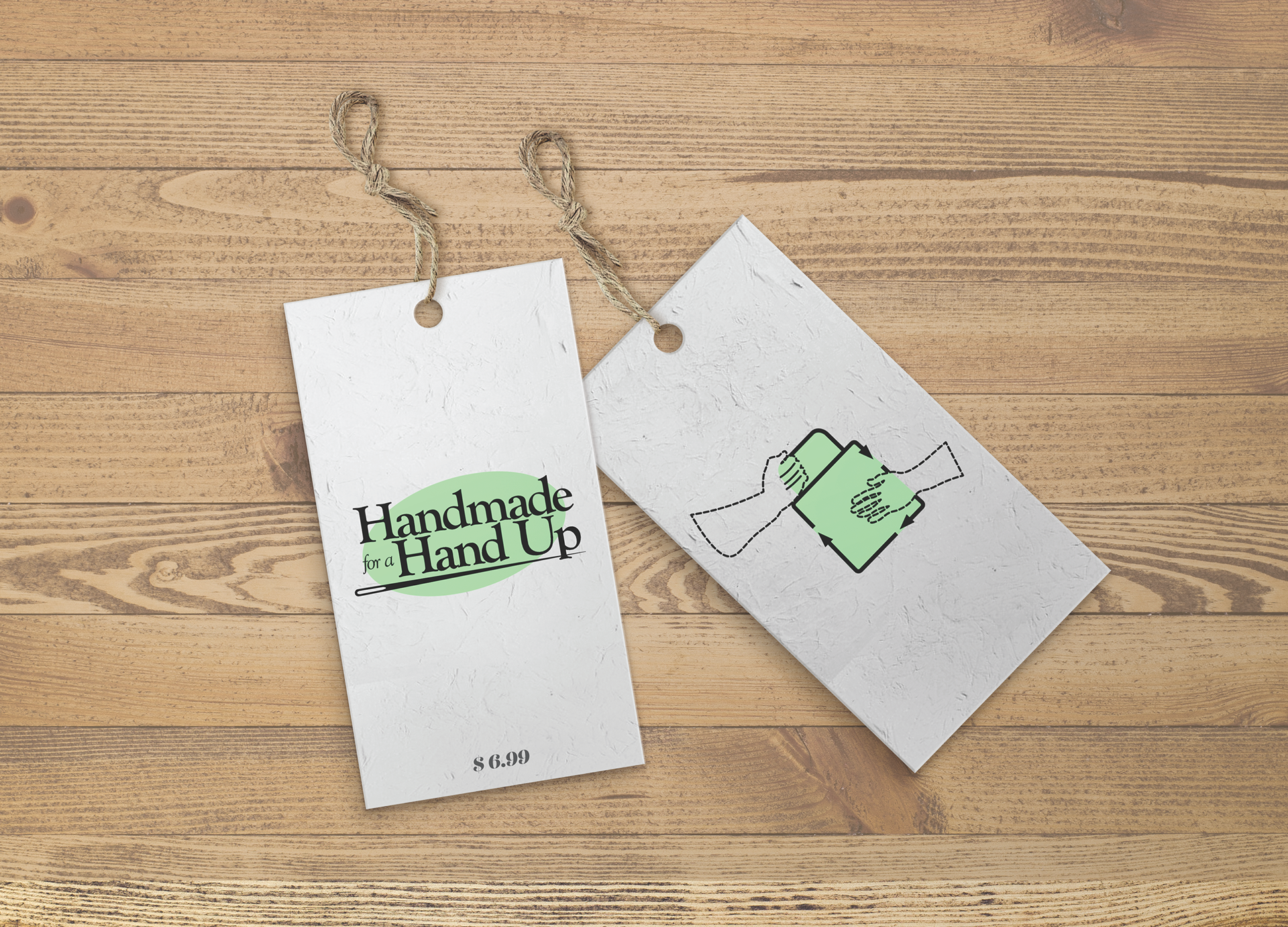 clothing tag mockup