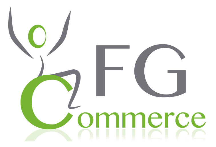 logo FG commerce création Studio D graphiste en Lozère