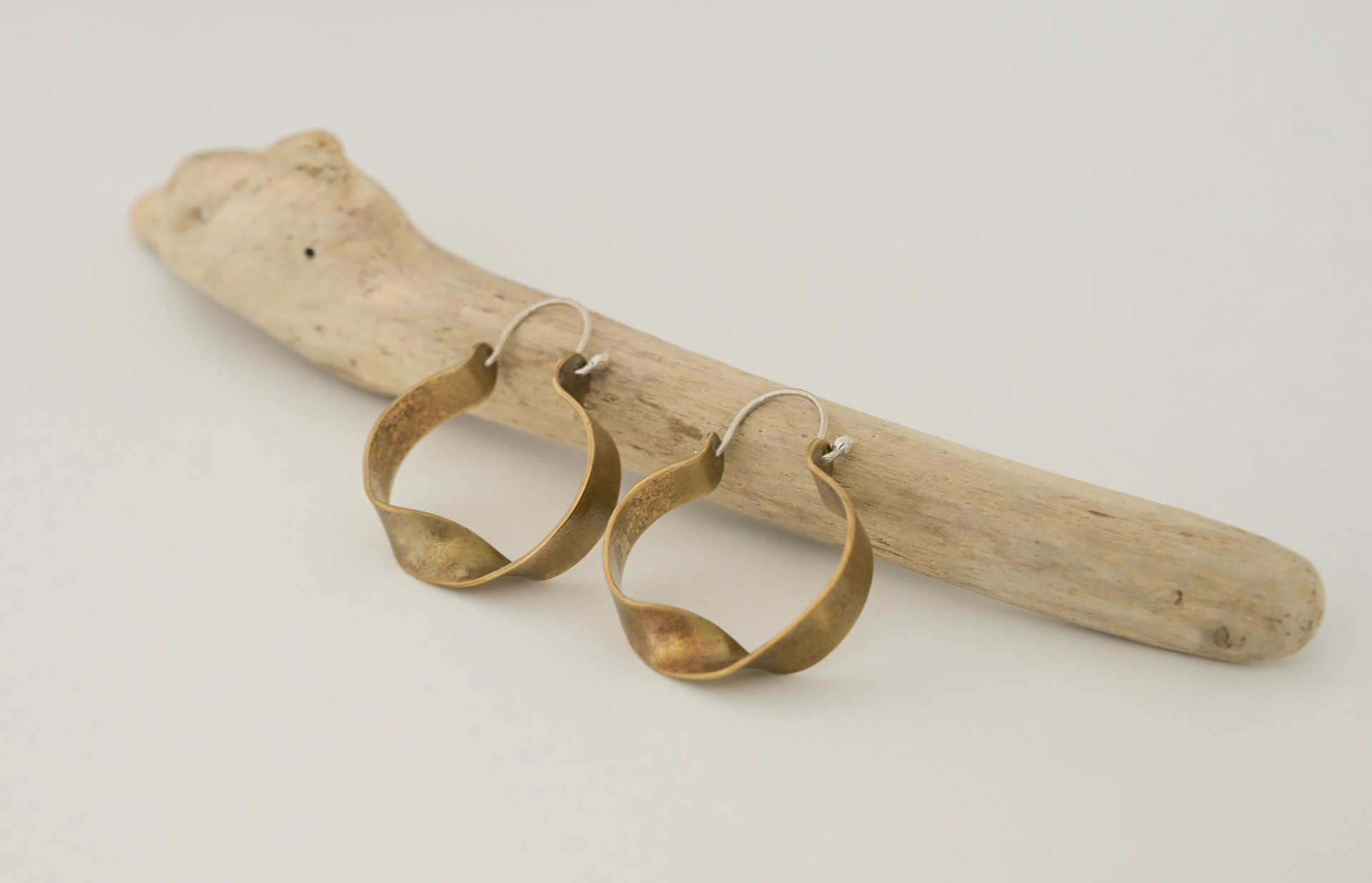 Patina Brass + Sterling Silver