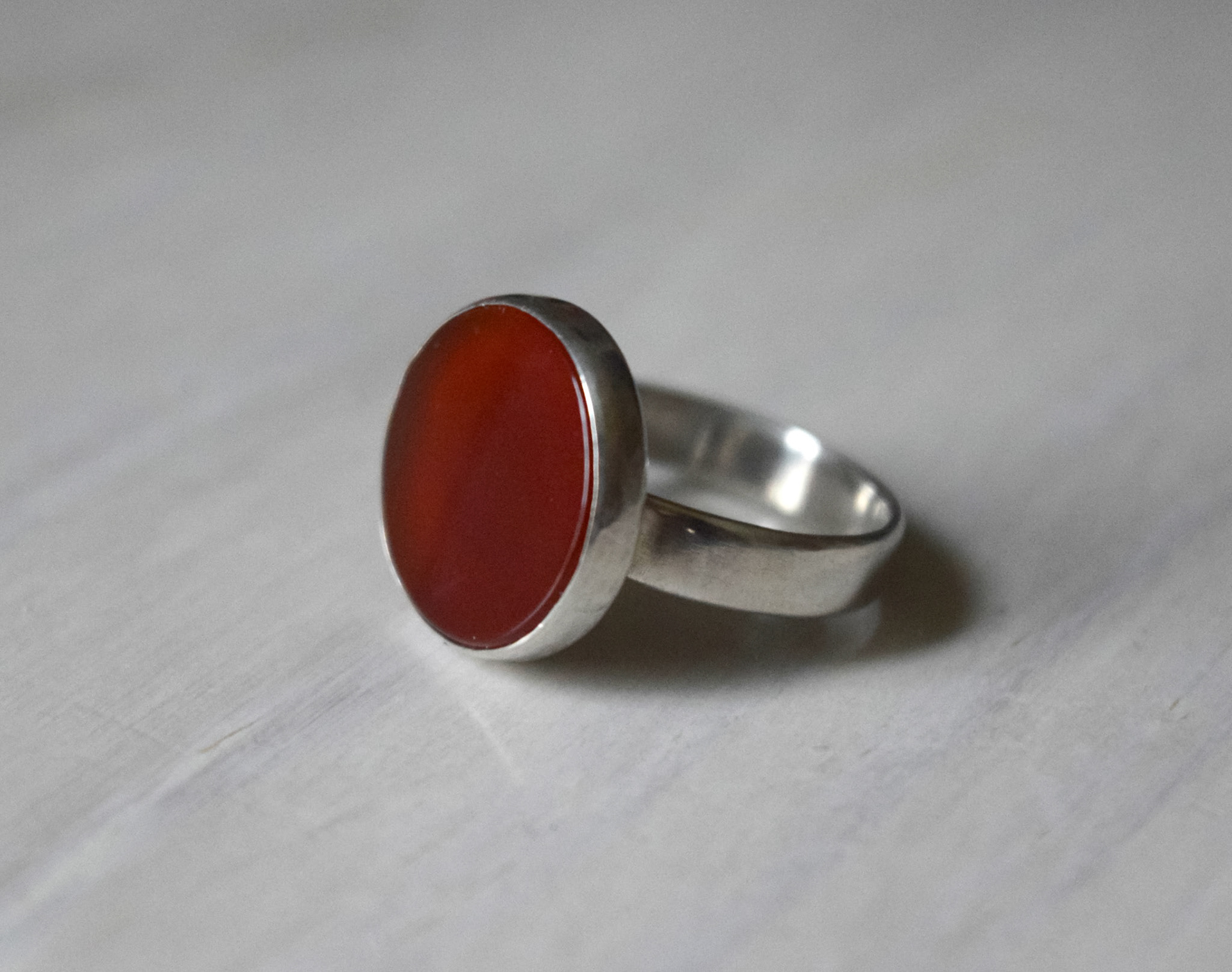 Carnelian Stone + Sterling Silver