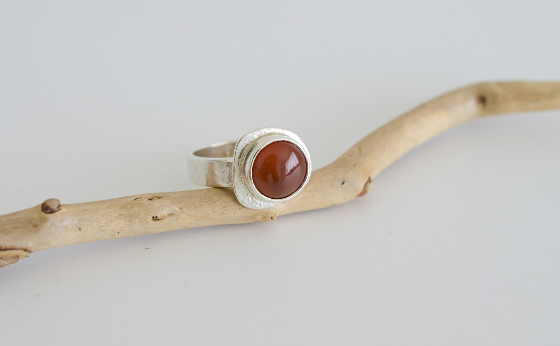Carnelian Stone + Sterling Silver