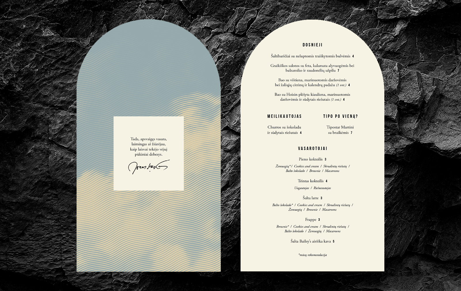Menu design for Tipas Bar (2022)