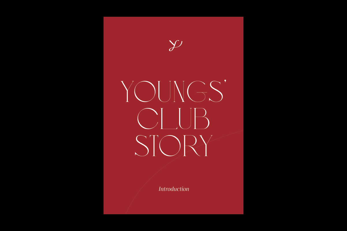 Cocktail menu design for Youngs' Club (2021)