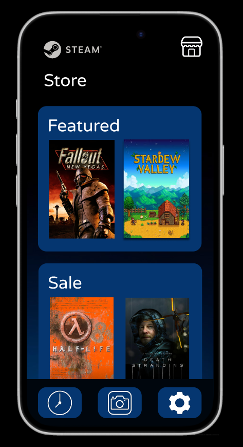 Store screen (with updated checkout flow)