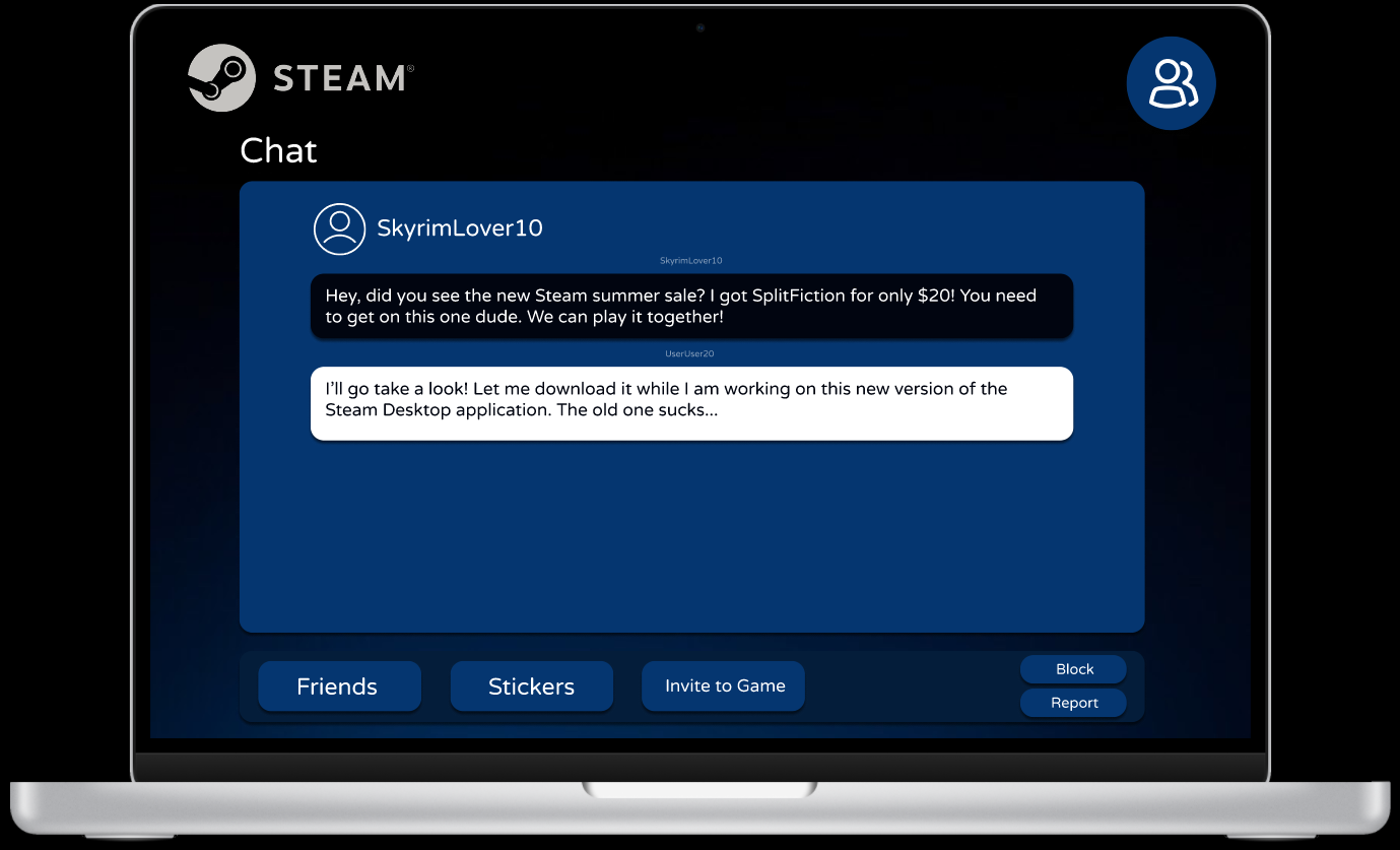 Messaging panel