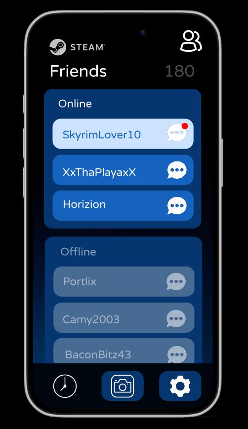 Messaging screen (showing improved read/unread states)