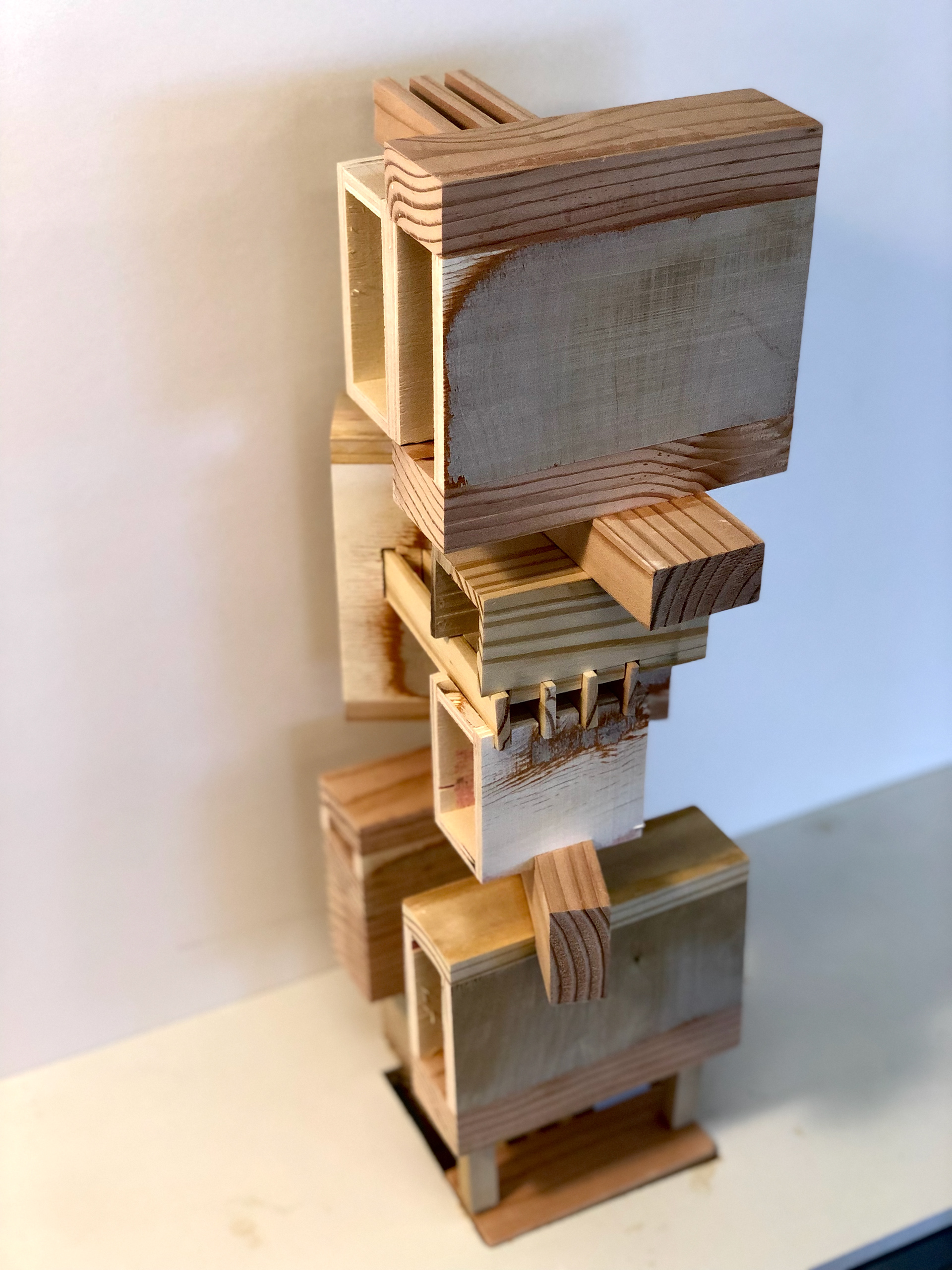 Wood tower exploring proportions.