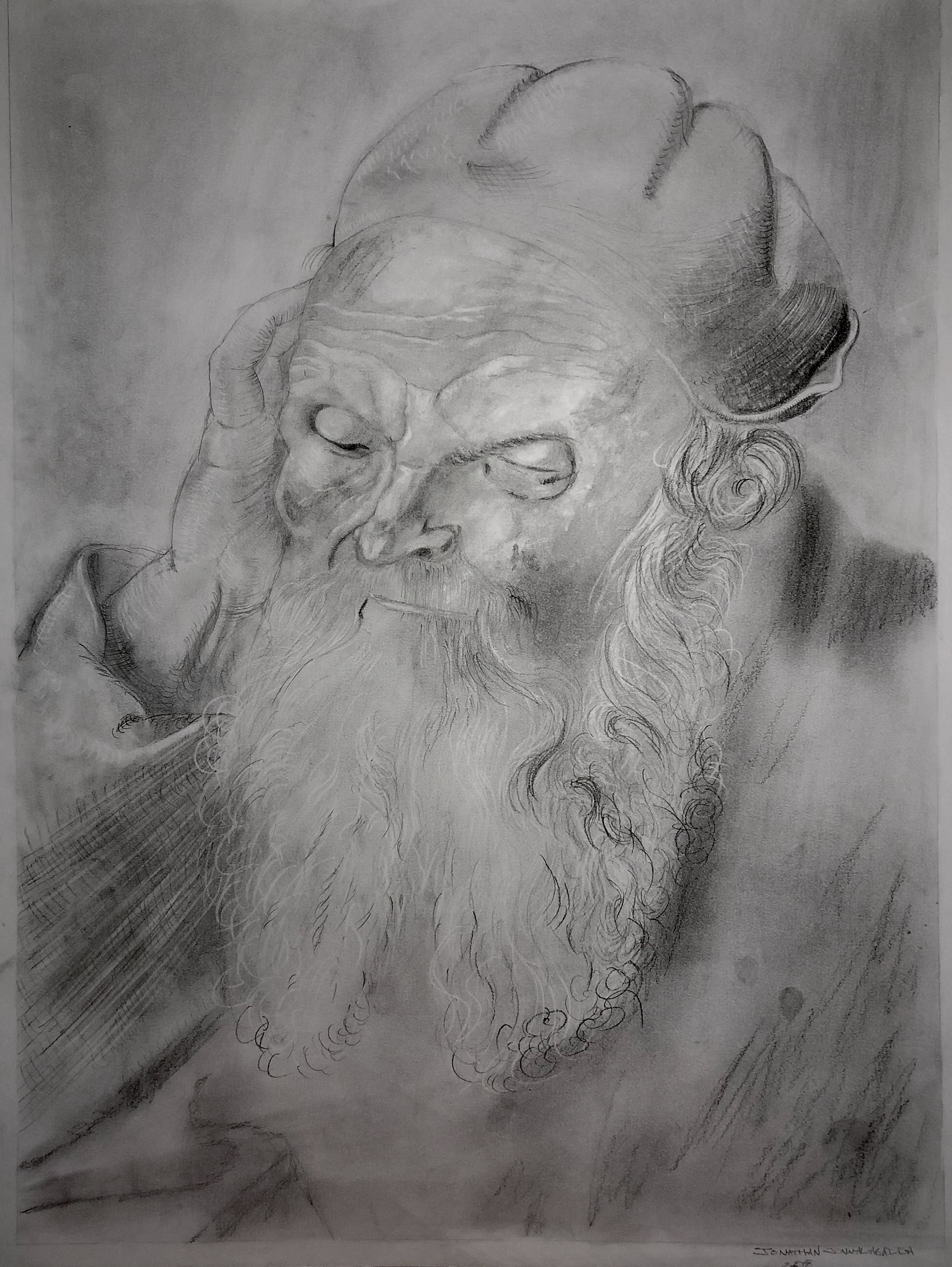 Exploration of contrast, texture, and levels of values.