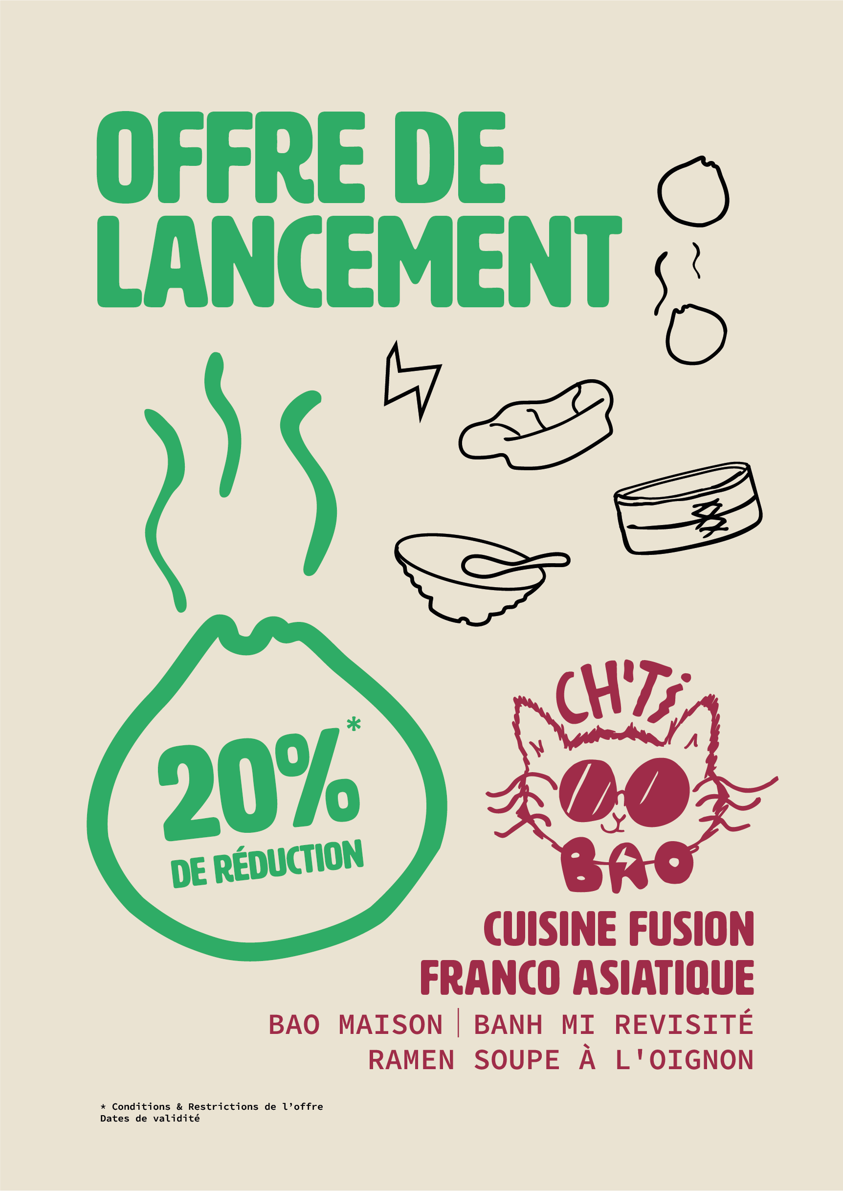 Flyer de l'offre de lancement à l'évènement CH'TI