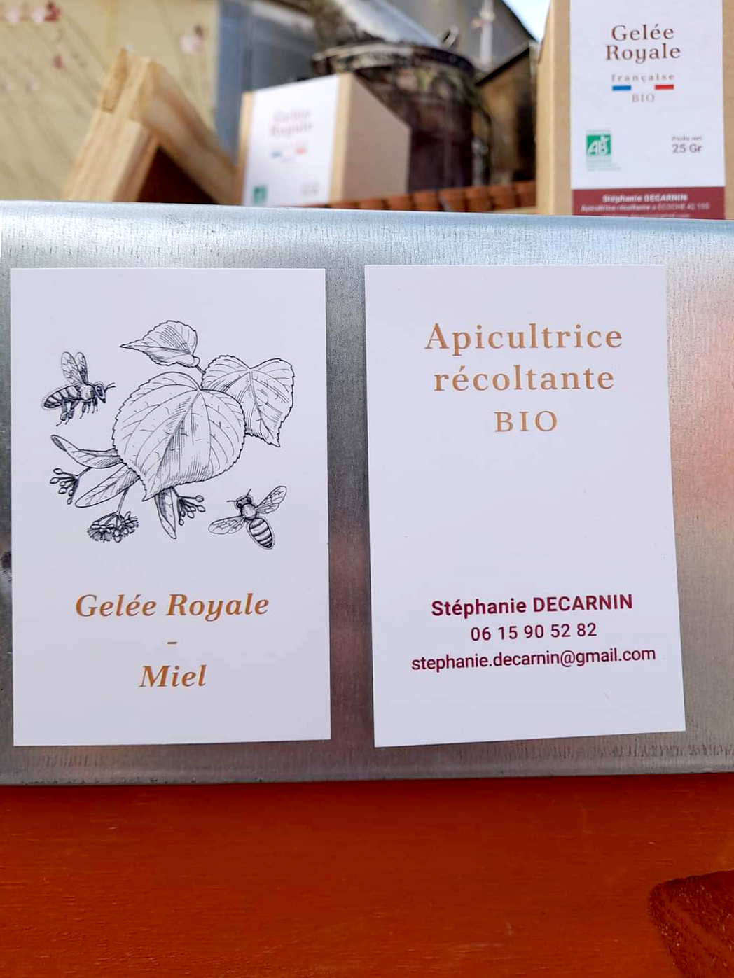 Carte de visite ✦ inspiration étiquette tamponnée