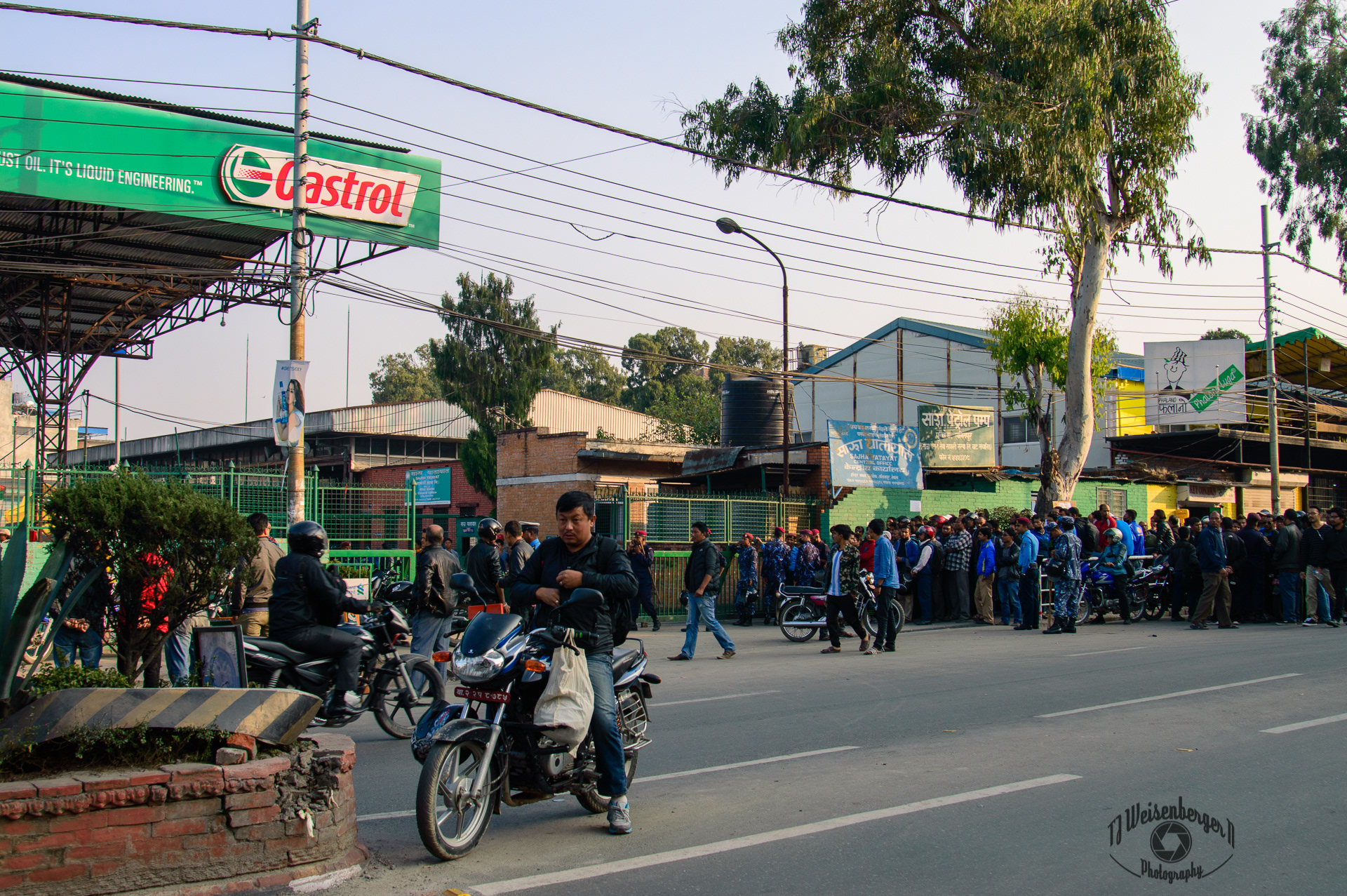2015 Nepal Blockade - Fuel Shortage, I played cards with some taxi drivers who were on day eight waiting in line and were still far away from the petrol station. - Kathmandu, Nepal