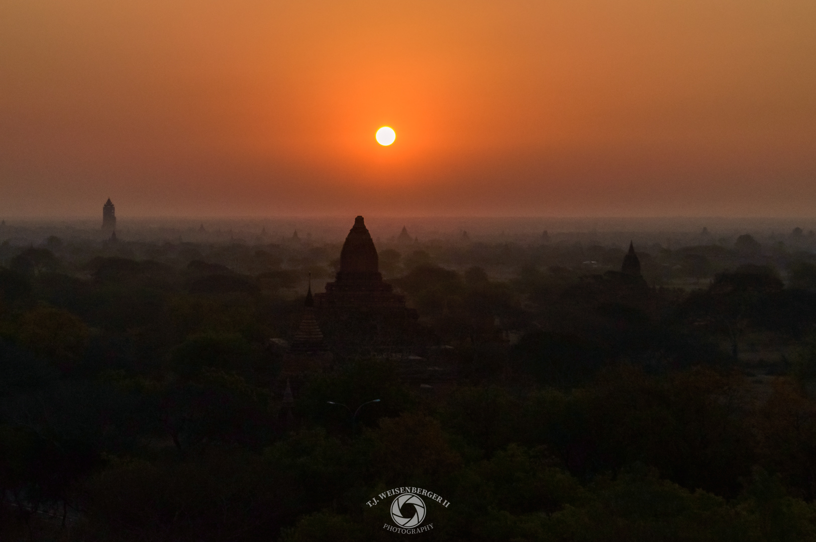 UNESCO Sunrise at Bagan Ancient City Temples - Bagan, Burma, Myanmar