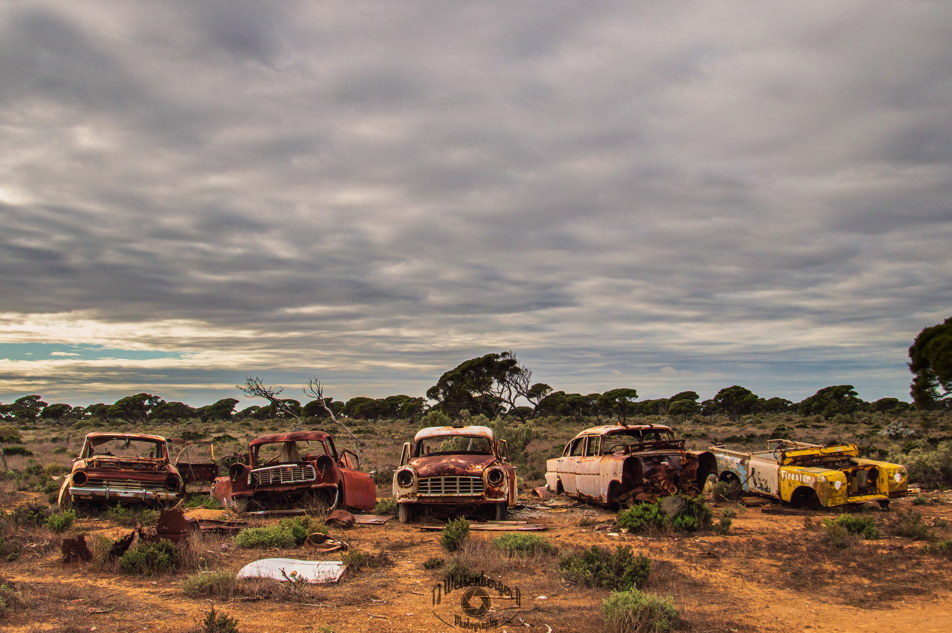 Vintage Car Graveyard Junkyard on Koonalda Homestead - South, Australia