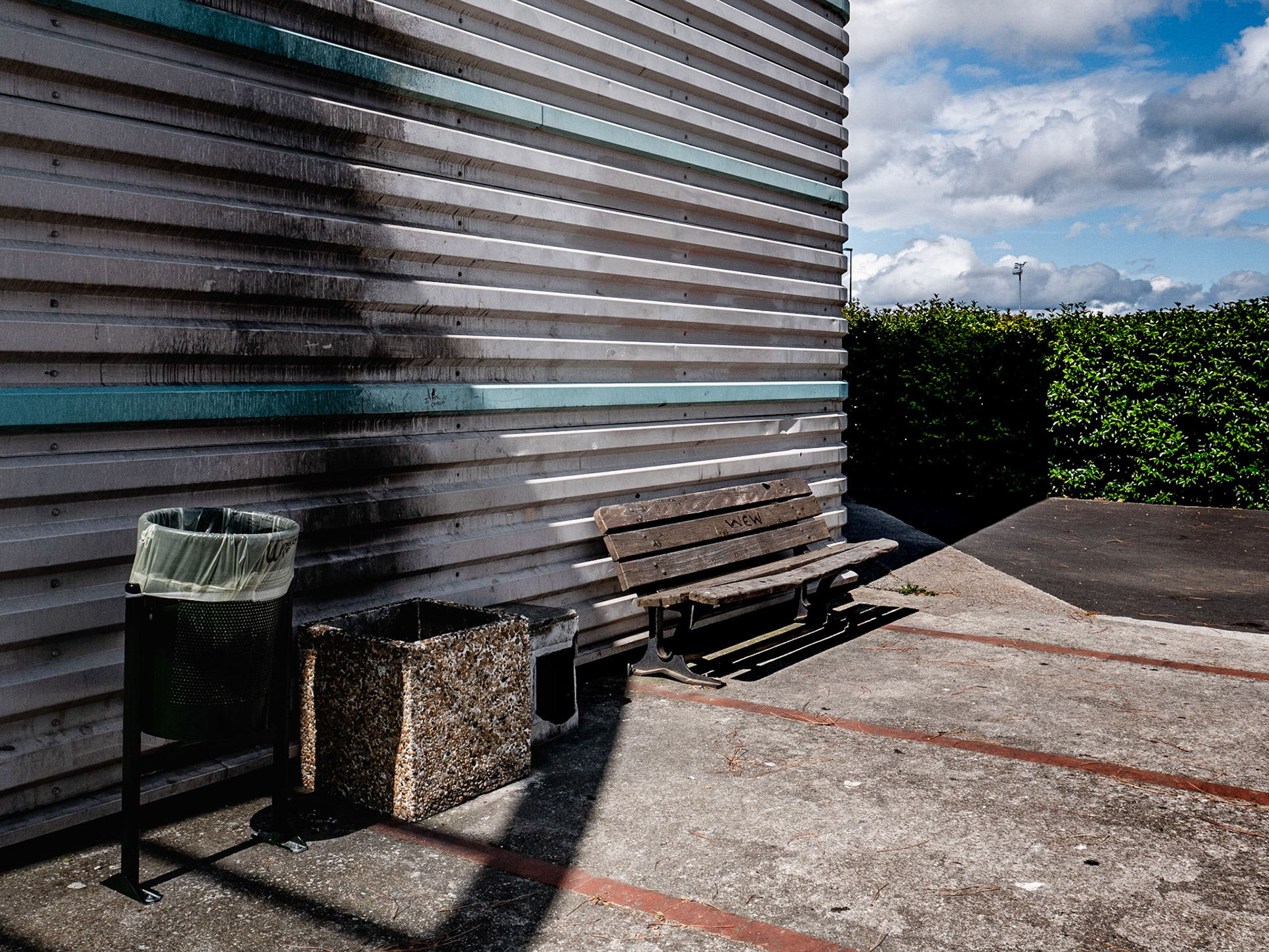 Le banc du gymnase, Labarthe-sur-Lèze, mai 2020