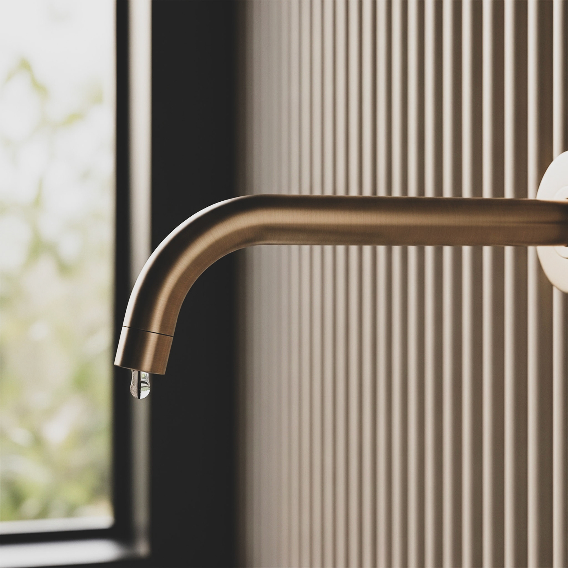 A Vignette showcasing a Faucet wall mounted
