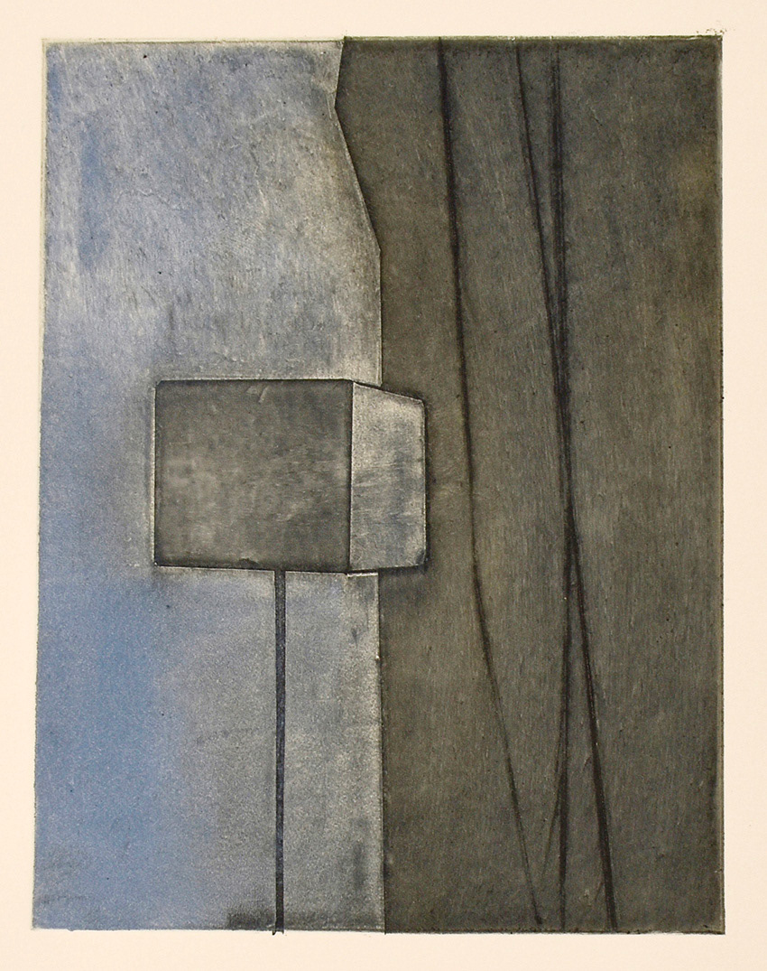Berkeley Windows, 2018. Aquatint etching and collagraph 15x20 cm