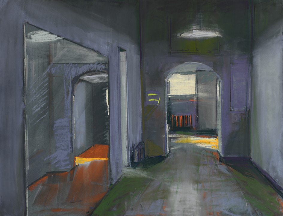 From the series “Hallway" 2023 dry pastel drawing, 50x65 cm