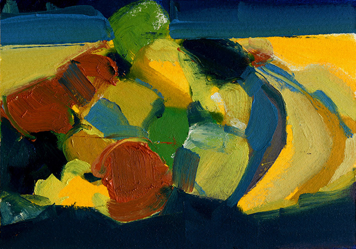 Home-Studio 2020. Oil on Arches paper 12.5x17cm