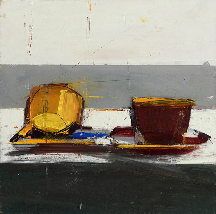Grandma Betty's tea set 2022 | oil on panel 20x20 cm