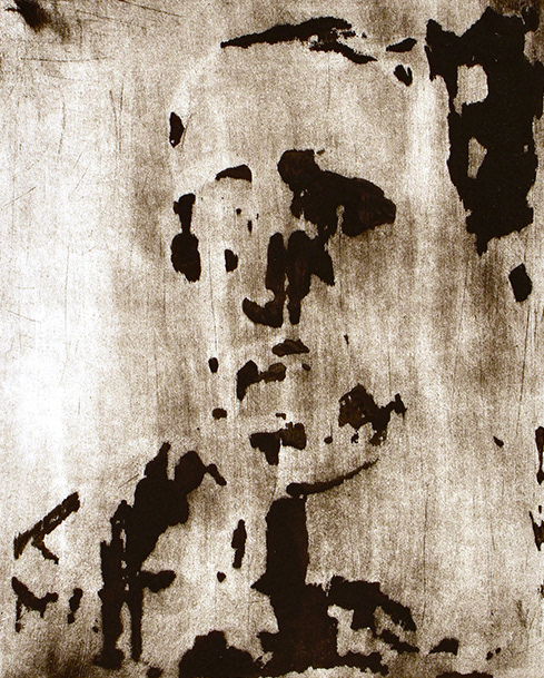 Fragmentation of Memory Monotype 2018, 30x25 cm on Rivers BFK