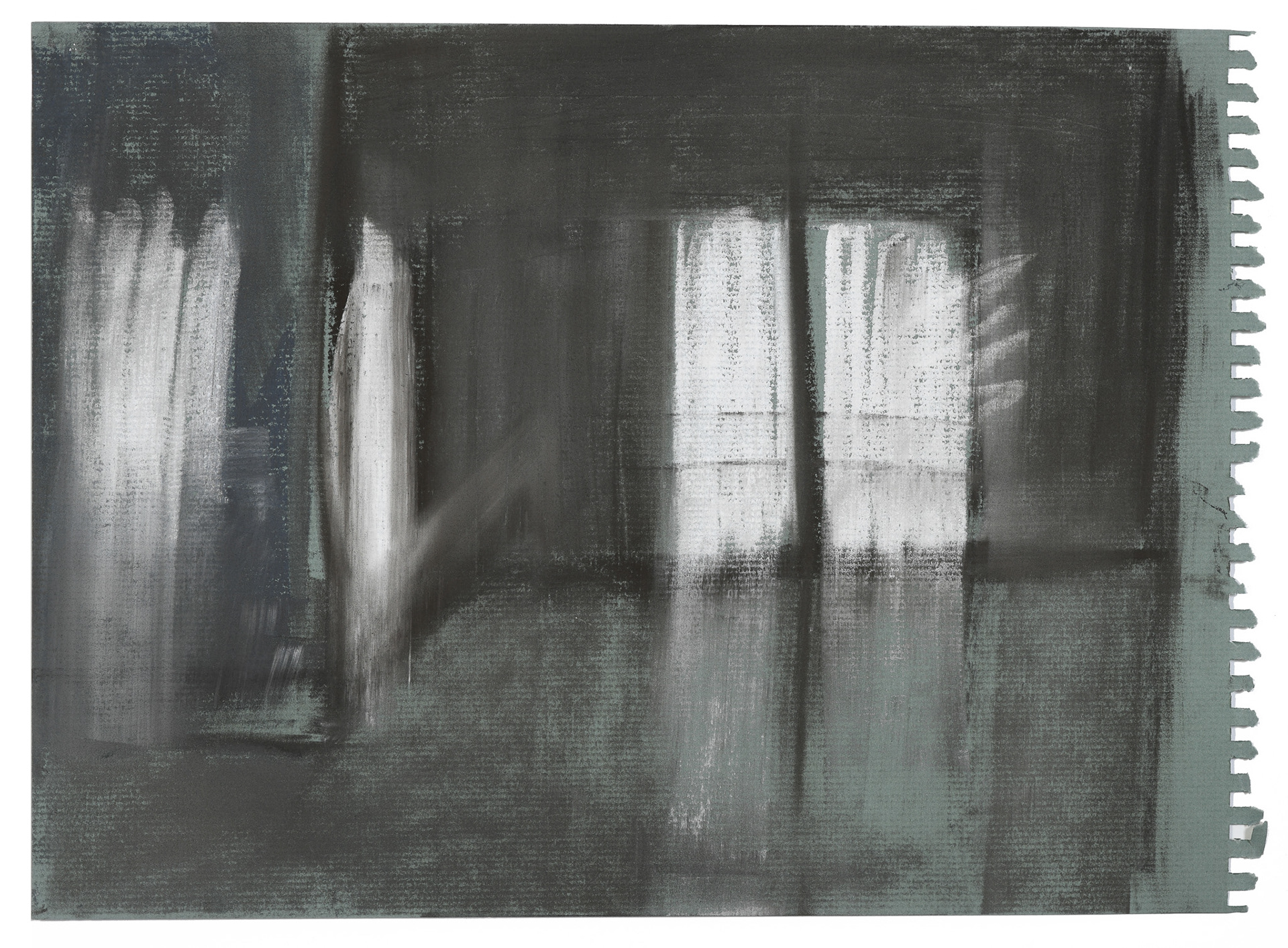 From the series “Hallway 2023 dry pastel drawing, 23x31 cm