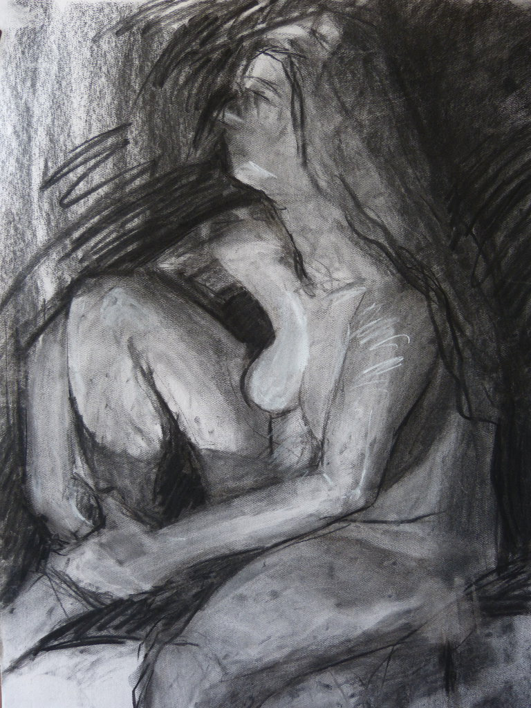 Daydreaming. Charcoal. 2013
