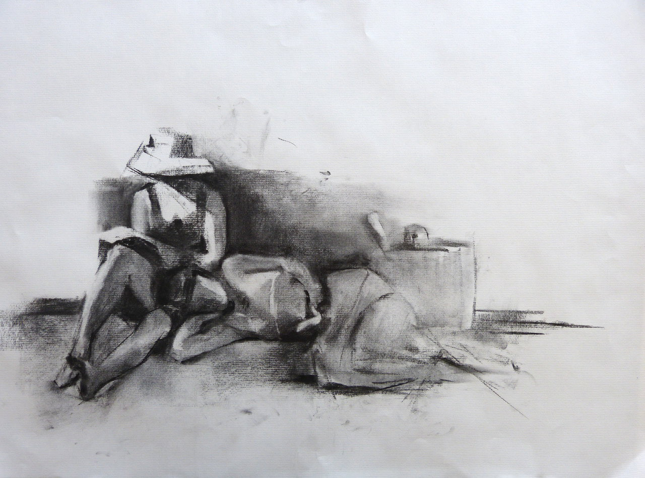 French holiday II. Charcoal. 2012