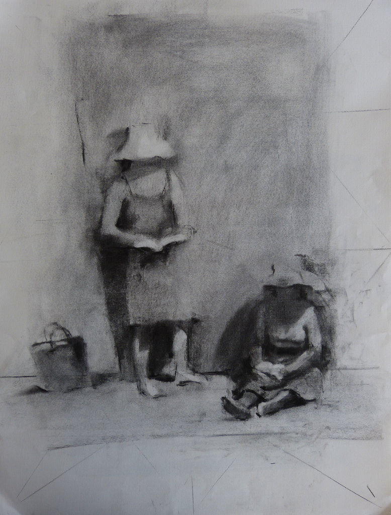French holiday I. Charcoal, 2012
