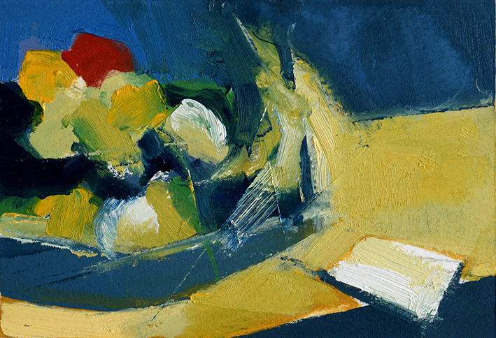 Home-Studio 2020. Oil on Arches paper 12.5x17cm