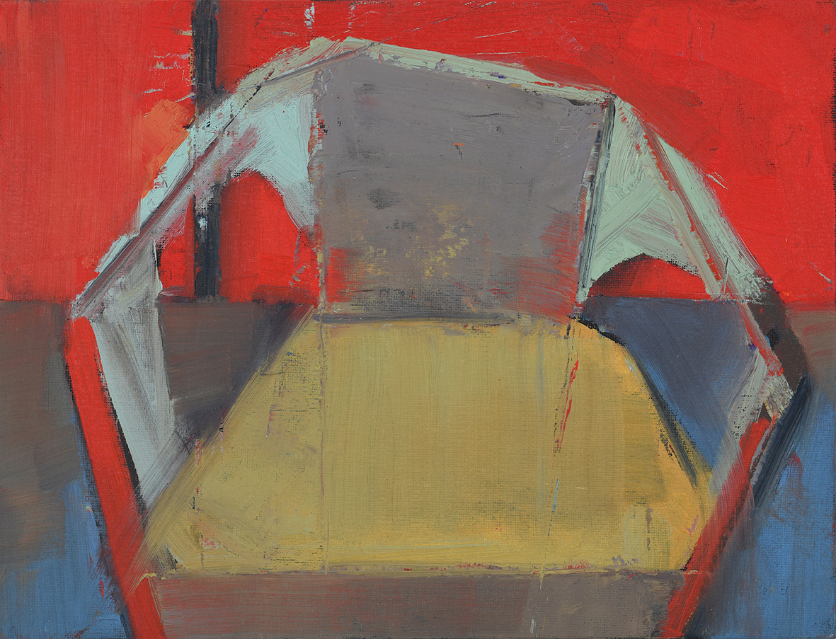 Red Chair 2021. Oil on board 23x30