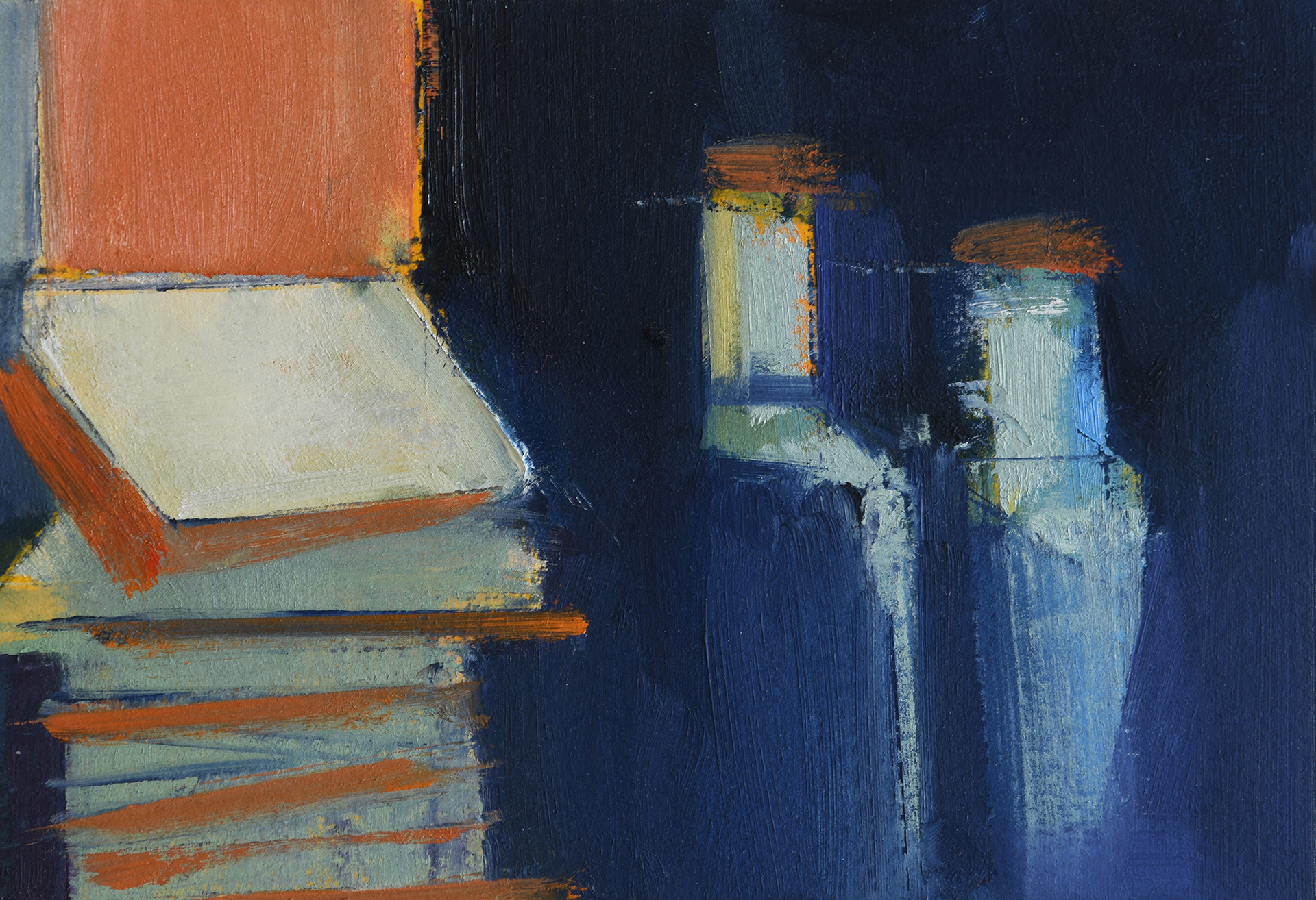 Home-Studio 2020. Oil on Arches paper 12.5x17cm