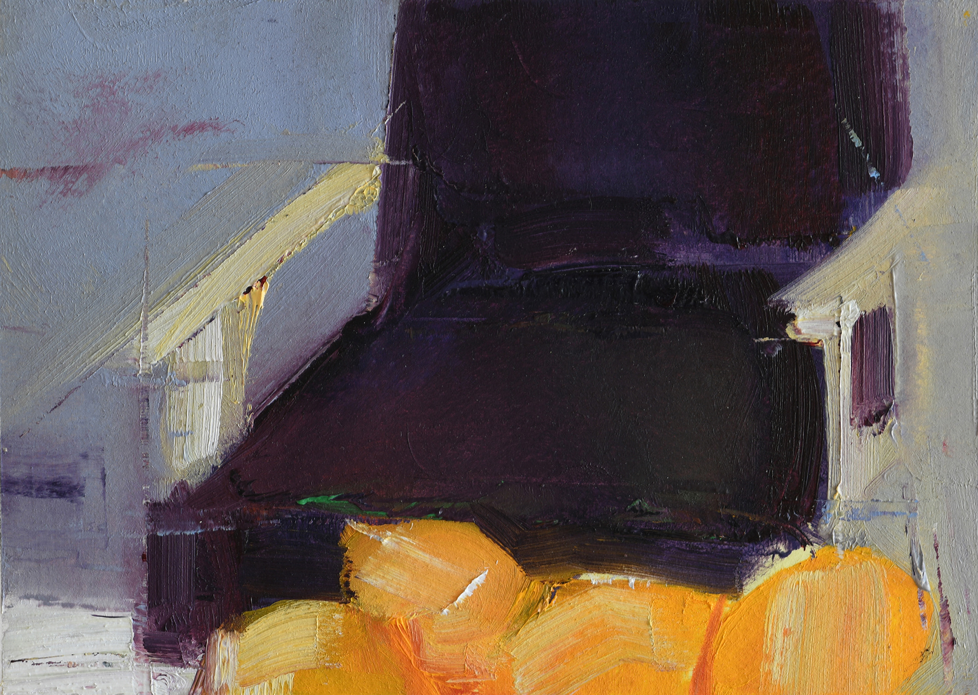 Home-Studio 2020. Oil on Arches paper 12.5x17cm