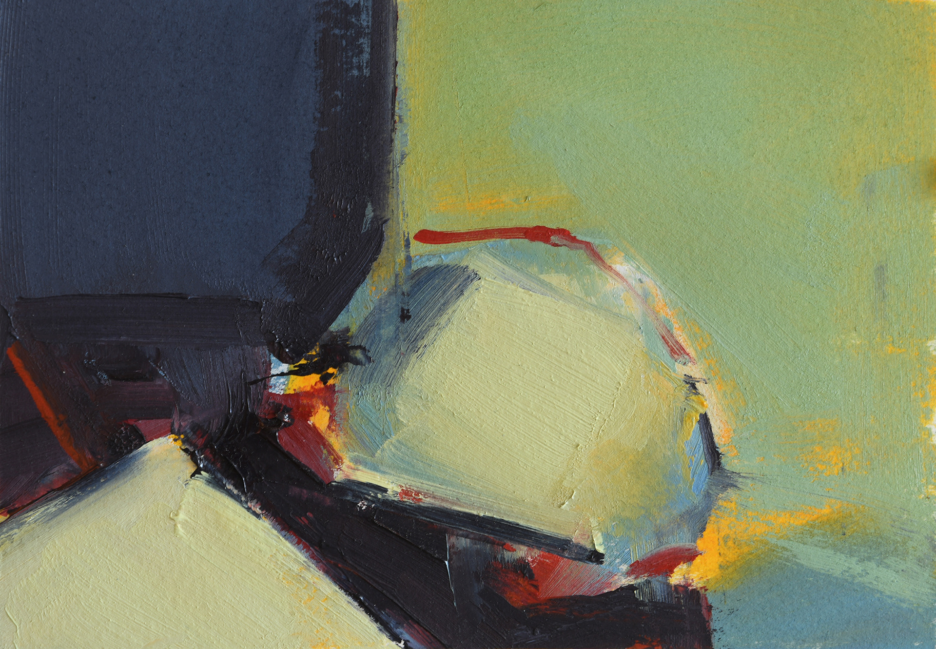 Home-Studio 2020. Oil on Arches paper 12.5x17cm