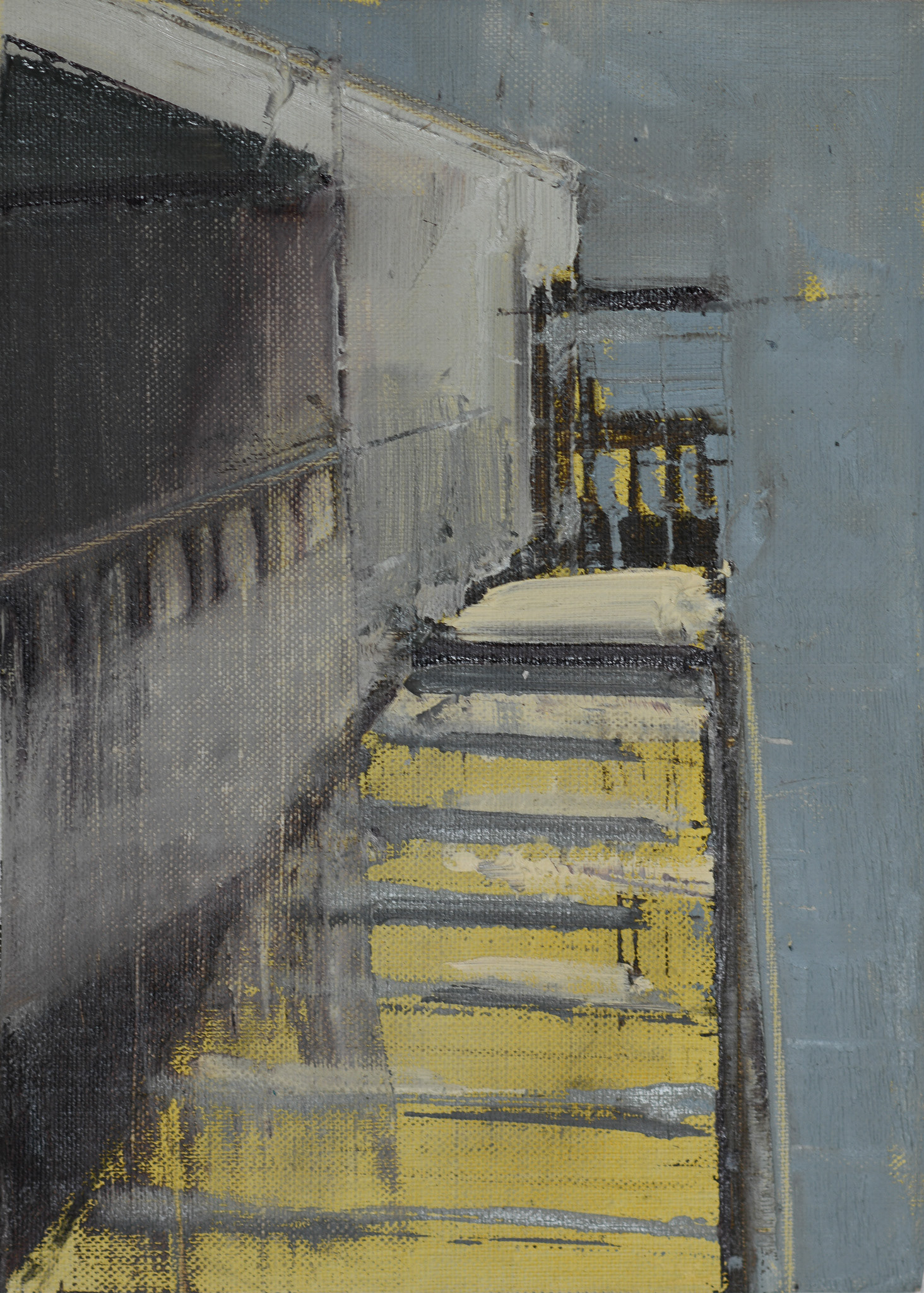 From the series “Hallway” 2023. Oil on linen 18x13 cm