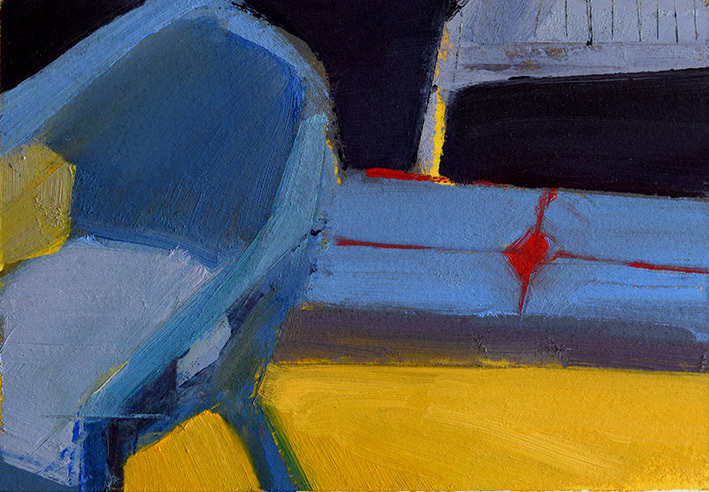 Home-Studio 2020. Oil on Arches paper 12.5x17cm