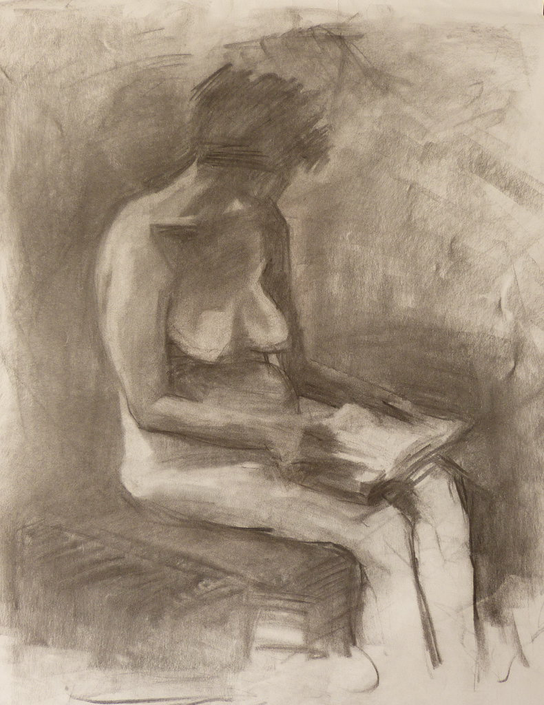 Reading. Charcoal. 2013