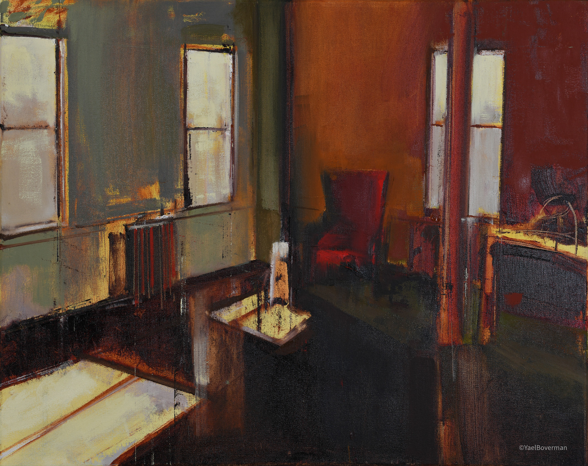 Red Chair, 2022. Oil on canvas 40x50cm (PRIVATE COLLECTION)