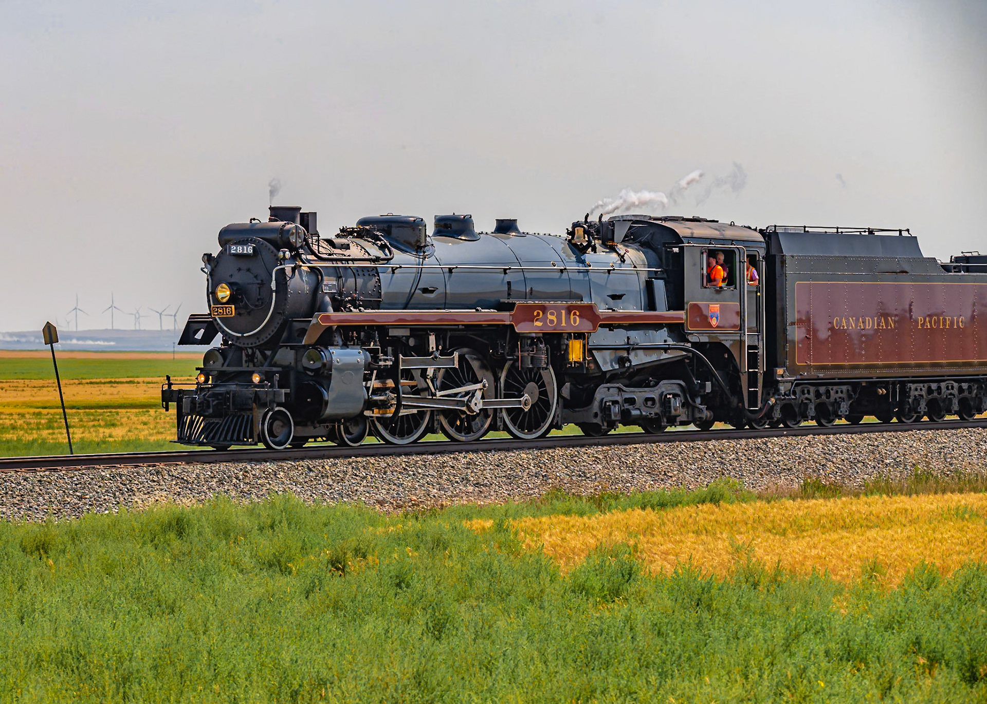 2816 in Carmangay Alberta on an August 2023 Test Run